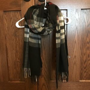 Plaid Cashmere Blanket Scarf